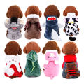 cotton fleece Pet jumpsuit cartoon dog winter coat